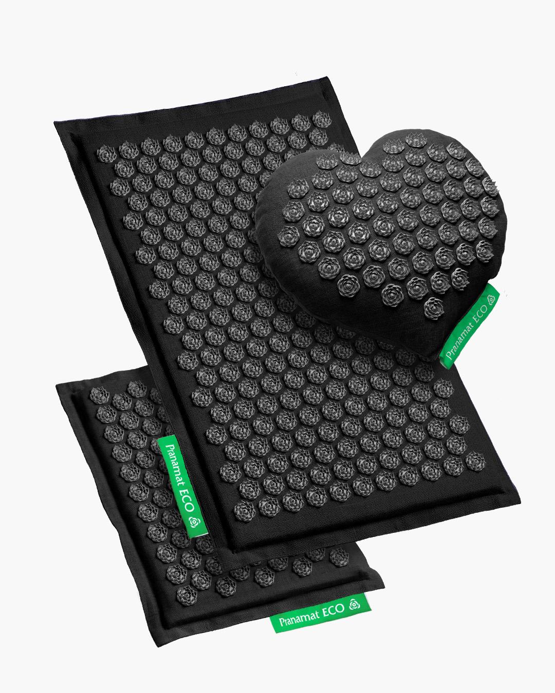 Esterilla + Corazón de masaje + Esterilla Mini Black Edition
