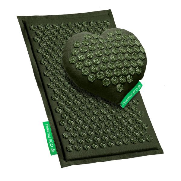 Esterilla + Corazón de masaje Verde Oliva