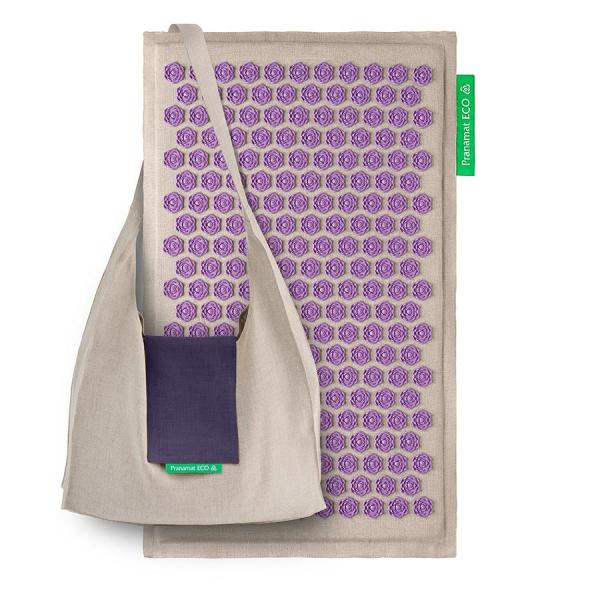 Pranamat ECO + Bag Natural & Violet
